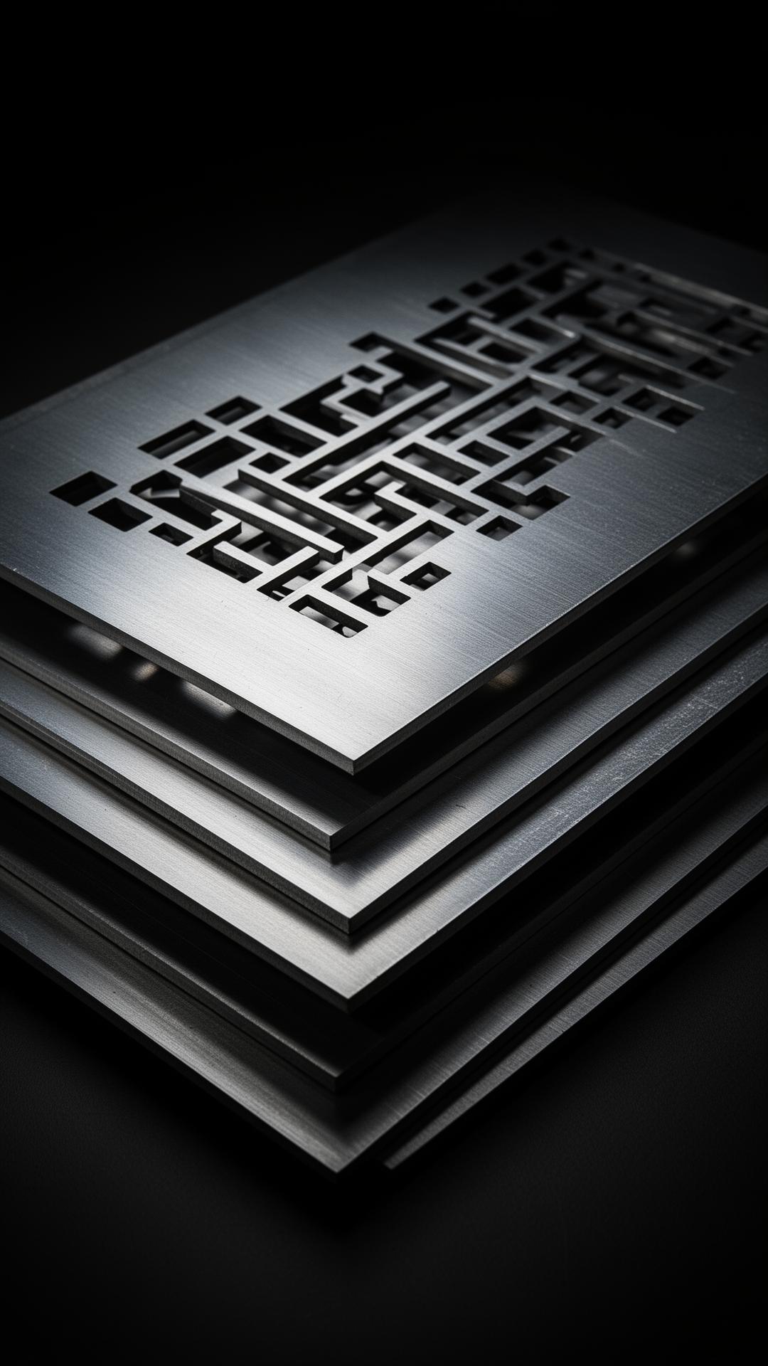 Stacked laser-cut sheet metal panels